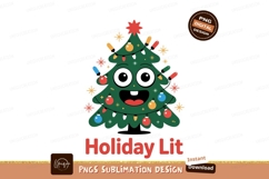 Cheerful Christmas tree festive lights ornaments Product Image 1