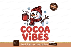 Cheerful snowman holding hot cocoa winter Product Image 1