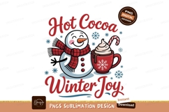 Snowman hot cocoa winter celebration image Product Image 1