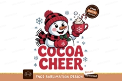 Cheerful snowman holding hot cocoa winter Product Image 1