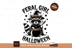 Witch Raccoon Halloween Sublimation Png Design Product Image 1