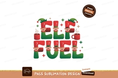 Festive elf characters with holiday text christmas Product Image 1