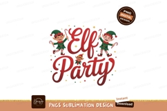 Festive elves dancing candy cane celebration party Product Image 1