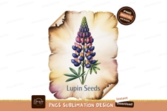 Purple pink lupin flower watercolor image Product Image 1