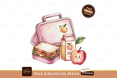 Pink lunchbox sandwich juice apple image Product Image 1