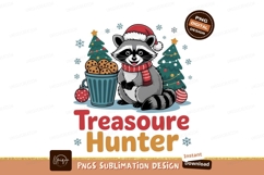 Raccoon Christmas cookie treasure hunter santa scarf Product Image 1