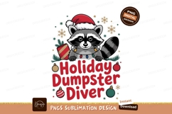 Raccoon wearing santa hat with holiday lights image Product Image 1