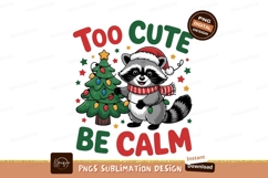 Cute raccoon christmas tree lights santa Product Image 1