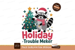 Winking raccoon festive tree lights stars Product Image 1