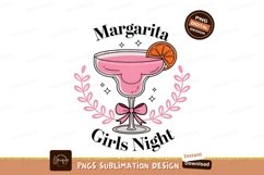 Margarita Cocktail Girls Night Sublimation Png Design Product Image 1