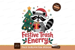 Raccoon festive gift christmas tree image Product Image 1