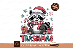 Cute raccoon christmas candy cane scarf gifts image Product Image 1