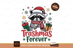 Raccoon festive holiday gifts christmas santa Product Image 1