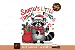 Festive raccoon with gifts and candy canes christmas Product Image 1