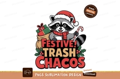 Raccoon festive holiday gift candy christmas scarf Product Image 1