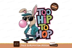 Hip Hop Rabbit Skateboard Bubblegum Sublimation Png Product Image 1