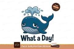 Blue whale heart pink text image Product Image 1