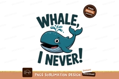 Blue whale spouting water cartoon Product Image 1