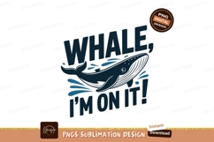 Blue whale leaping water splash text Product Image 1