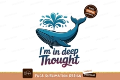 Blue whale spouting water deep thought ocean Product Image 1