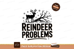 Reindeer problems text design holiday Product Image 1