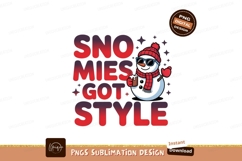 Snowman with hot drink and sunglasses winter Product Image 1