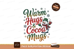 Snowman warm hugs cocoa mugs image Product Image 1