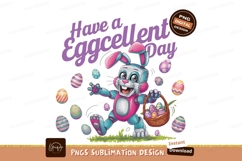 Robot Easter Bunny With Basket And Eggs Product Image 1