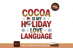 Snowman cocoa holiday love language image Product Image 1
