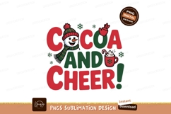 Snowman cocoa and cheer holiday design christmas Product Image 1