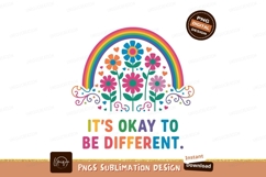 Rainbow Flowers Its Okay To Be Different Product Image 1