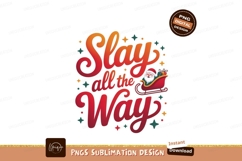 Slay all the way festive Santa sleigh Christmas gifts Product Image 1