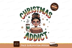 Festive girl holding coffee cup christmas Product Image 1