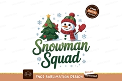 Festive snowman and christmas tree winter Product Image 1
