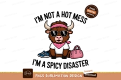 Funny Spicy Disaster Yak Cartoon Sublimation Png Product Image 1