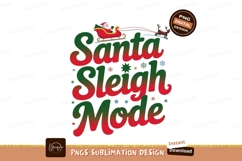 Santa Sleigh Mode Festive Text christmas Product Image 1