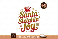 Santa Sleighin Joy christmas holiday Product Image 1
