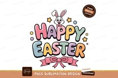 Cute Happy Easter Bunny Sublimation Png Product Image 1