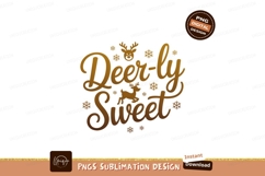 Deer ly sweet text design holiday winter Product Image 1