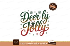Deerly Jolly Christmas Text holiday Product Image 1