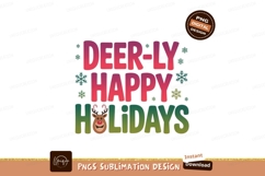 Deerly happy holiday greeting snowflake festive Product Image 1