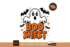 Orange ghost bats stars dripping text halloween Product Image 1