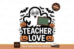 Halloween teacher chalkboard pumpkins orange Product Image 1