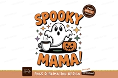 Spooky mama pumpkin coffee ghost halloween Product Image 1
