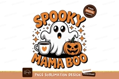 Spooky ghost pumpkin coffee mama boo halloween Product Image 1