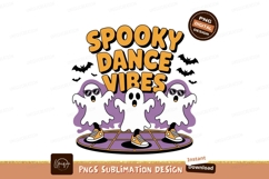 Dancing ghosts spooky vibes halloween cartoon Product Image 1