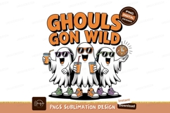 Ghosts partying with drinks and disco ball image Product Image 1