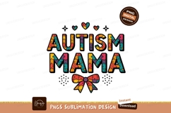 Autism Mama Puzzle Pieces Sublimation Png Product Image 1