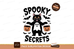 Black cat with pumpkin buckets halloween Product Image 1