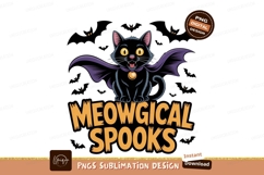 Black cat wearing purple cape with yellow eyes image Product Image 1